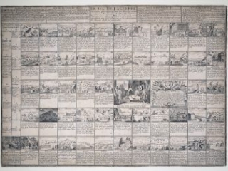 La Jeu de la Guerre. Ou tout ce qui observe dans les Marches et Campements des Armées. ca. 1750.
