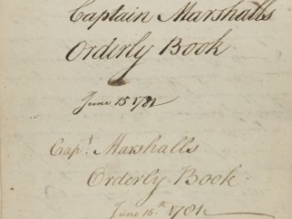 Orderly book of the Tenth Massachusetts Regiment kept by Christopher Marshall, West Point, Peekskill and New Windsor, N.Y., June 11-September 3, 1781