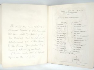 “A Book of Dinner lists and Plans …,” April 4, 1929