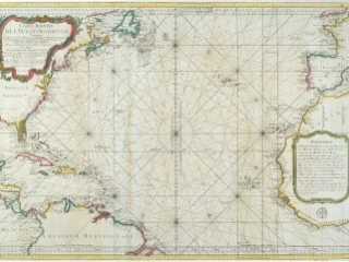 Carte Réduite de l’Ocean Occidental, Jacques-Nicholas Bellin,  Paris: Dépôt de la Marine, 1766