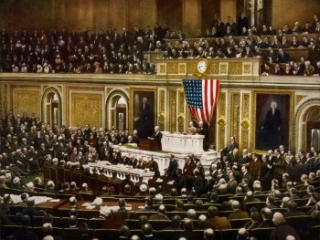 President Wilson addressing Congress, April 2, 1917