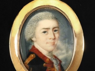 Benjamin Flower portrait miniature, ca. 1778-1780