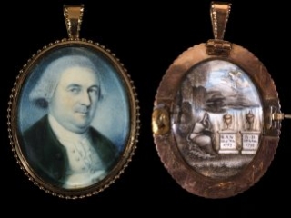 Burwell Bassett portrait miniature by Charles Willson Peale, 1778-1793