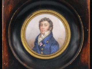 Duc de Montmorency-Laval portrait miniature by Jean-Baptiste Isabey, late 18th-early 19th century