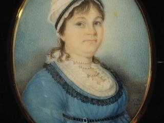 Nancy McCampbell Hays portrait miniature by Francis Rabineau, 1804