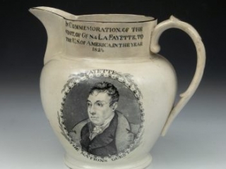 Jug commemorating the visit of the marquis de Lafayette to the U.S., ca. 1824