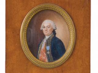 Admiral de Grasse portrait miniature by Geslain, ca. 1796-1802