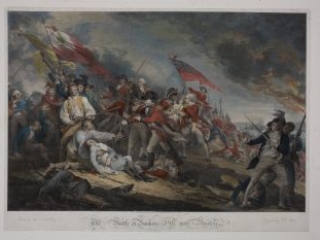 6 The Battle at Bunker’s Hill near Boston, June 17th 1775, Johann Gotthard Muller, engraver, 1788