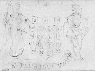 Pierre Eugene du Simitiere, design for the Great Seal, 1776 , Jefferson Papers, Library of Congress