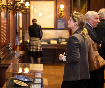 Woman in a museum exhibition